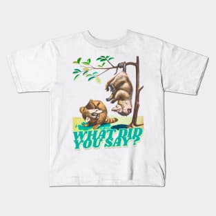 What did you say? Raccoon Retro Vintage Kids T-Shirt